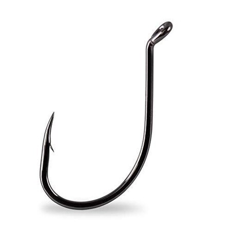 Mustad Ultrapoint Beak Bait Hook, Size 1, Opti Angle Needle Point, Heavy Wire, Offset, Octopus, Up Eye, Bla 8PIK 92553NP-BN-1-8U